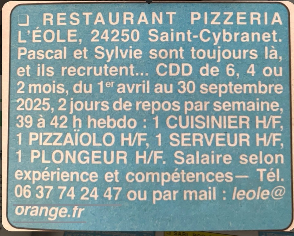 Offres d’emploi